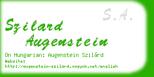 szilard augenstein business card
